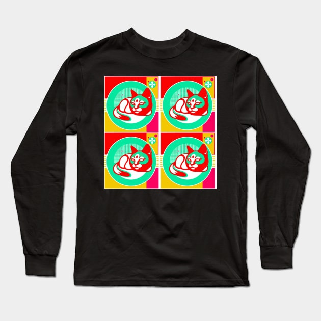 Kitty the cat Long Sleeve T-Shirt by CozyCanvas